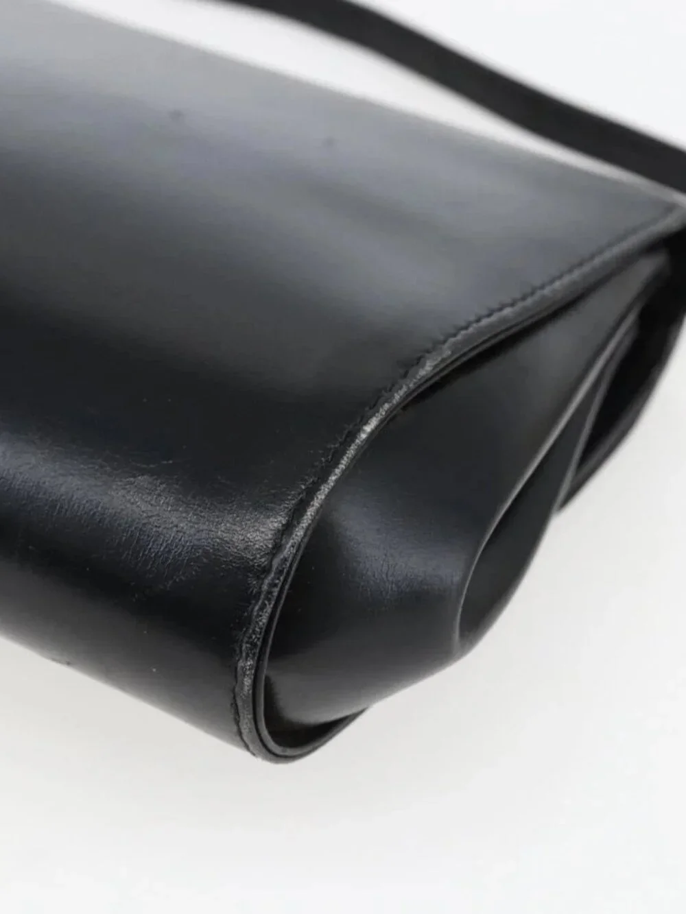 GUCCI Shoulder Bag Leather Black Gold 004 056 0219 Auth fm5081 - Picture 5 of 16